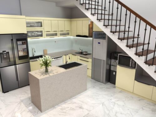 Tủ Bếp Inox Có Bàn Đảo