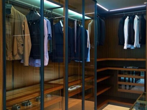 Tủ quần áo nhôm hợp kim cánh kính cánh