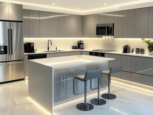 bàn đảo bếp nhôm hợp kim