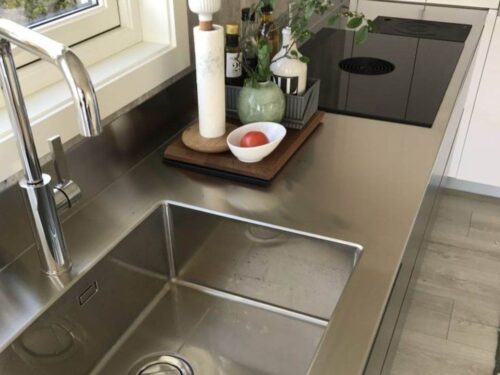 Mặt Bàn Bếp Inox 304 Sọc