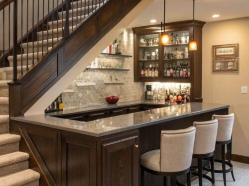 Tủ Gầm Cầu Thang Kết Hợp Tủ Rượu