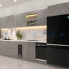 Tủ Bếp Khung Inox Cánh Nhôm
