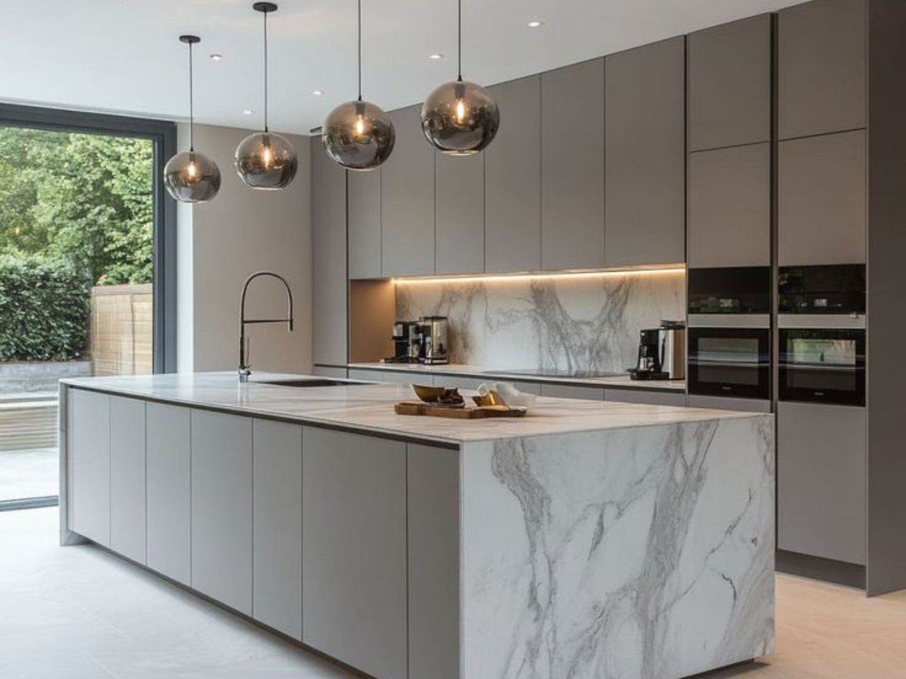Đảo Bếp Inox Kết Hợp Mặt Đá