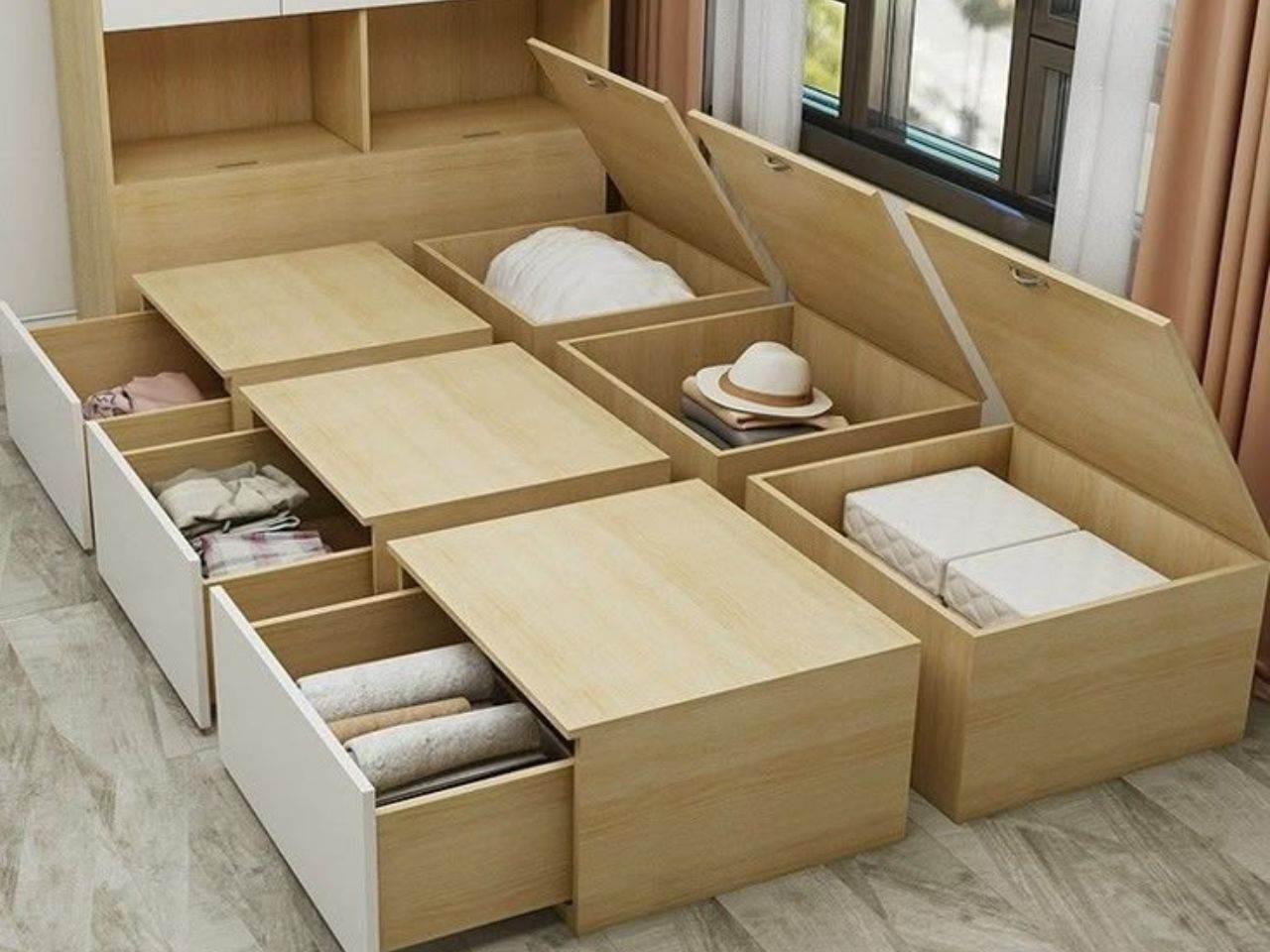 Giường Ngủ Gỗ Công Nghiệp Phủ Laminate 
