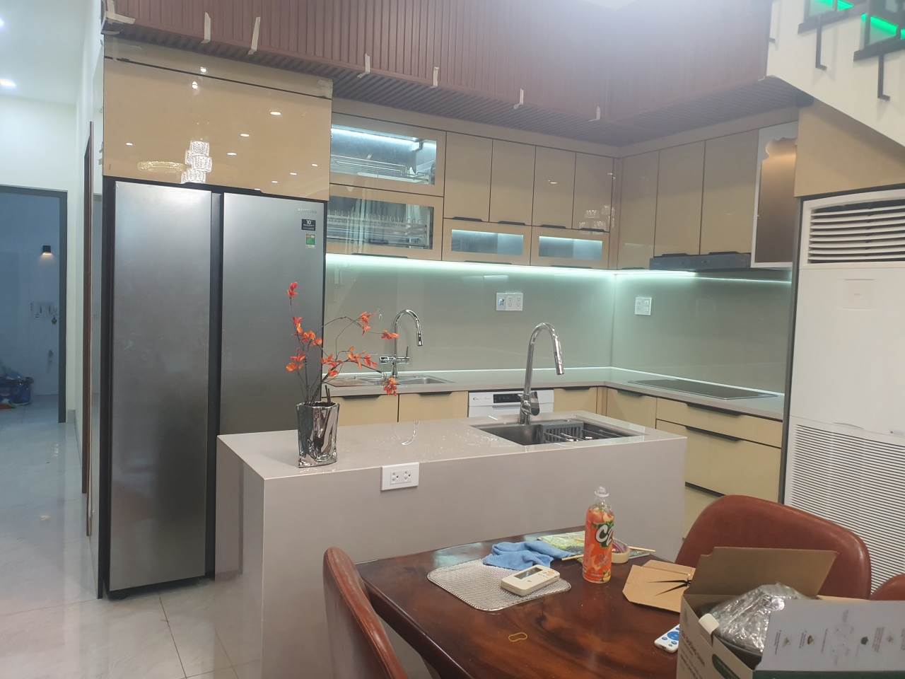 Tủ Bếp Inox 304 Cánh Kính