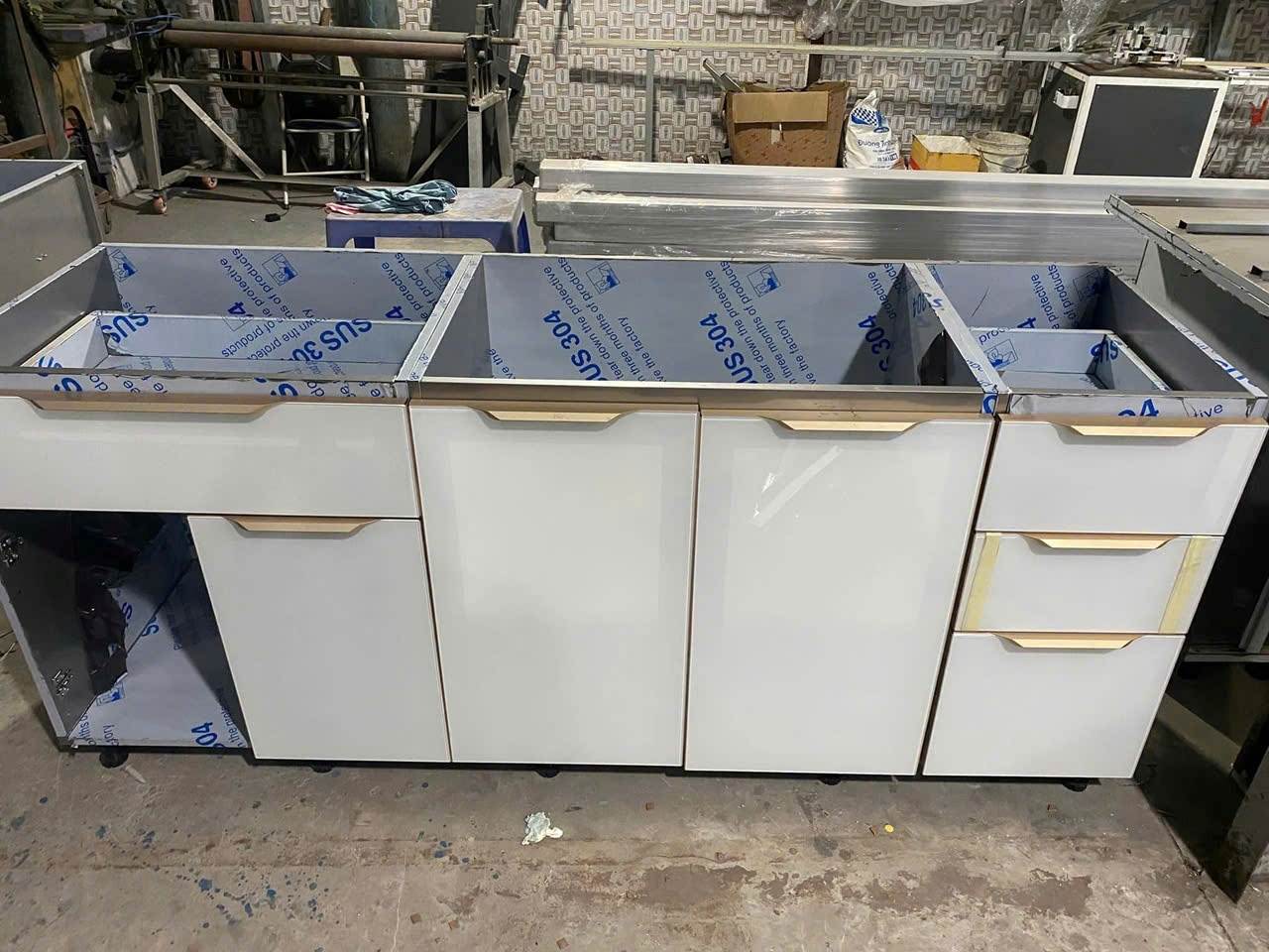 Tủ Bếp Inox Cánh Laminate