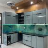 Tủ Bếp Hợp Kim Nhôm Cánh Kính