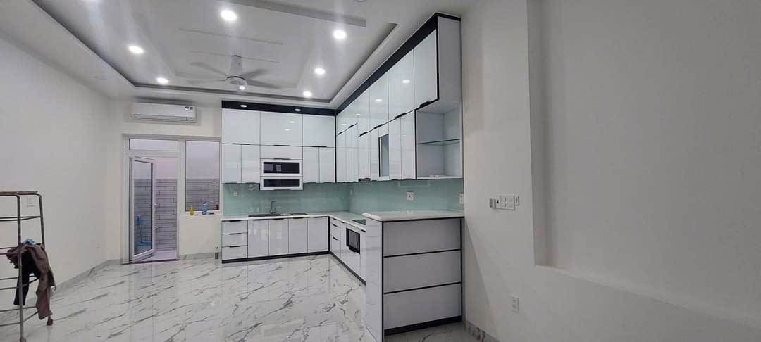 Tủ Bếp Nhôm Hợp Kim Lá Ghép