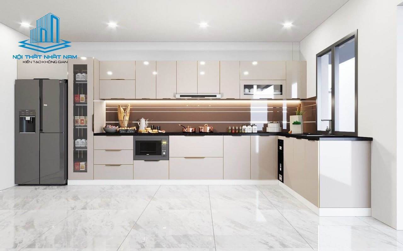 Top Mẫu Tủ Bếp Nhôm Kính Chữ L Với Thiết Kế Hiện Đại Và Sang Trọng