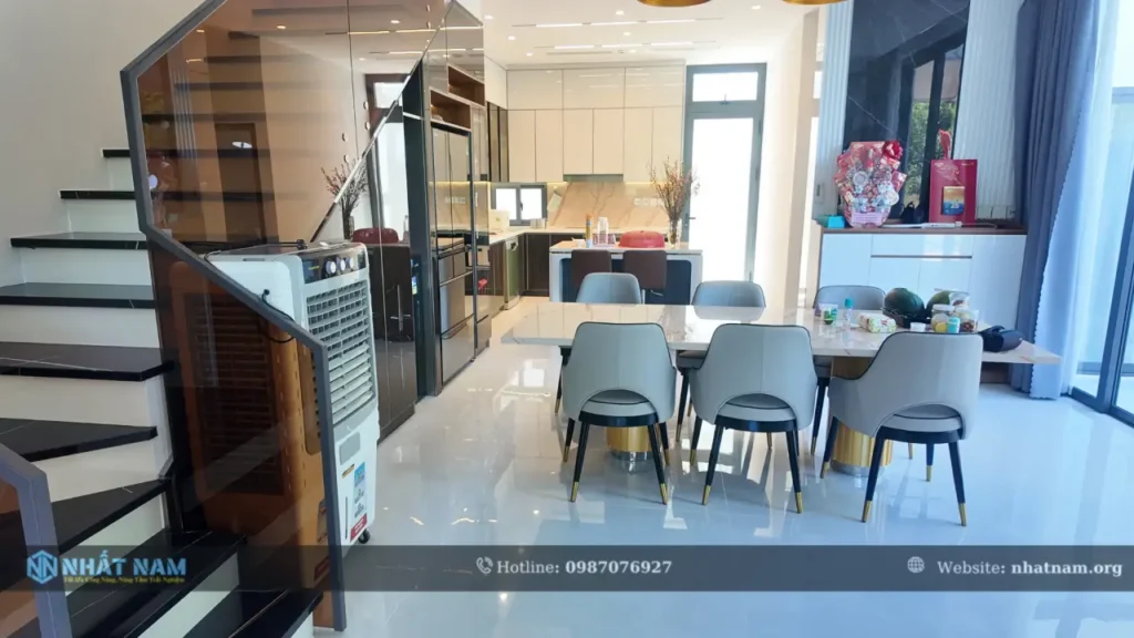Công trình Anh Cảnh,VT - Tủ bếp Inox 304 Caro - Cánh Inox Caro
