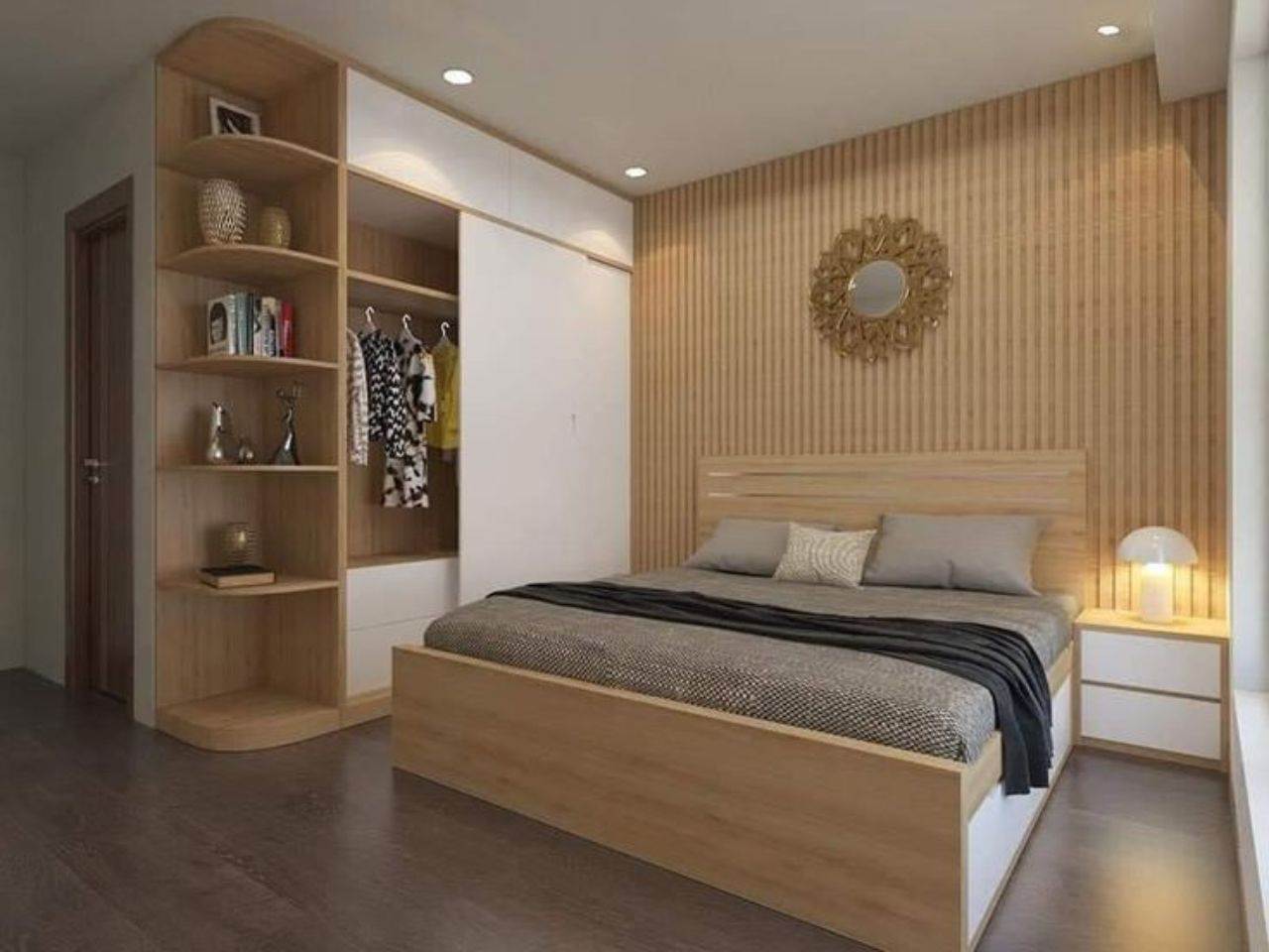 Giường Gỗ MDF Phủ Melamine  