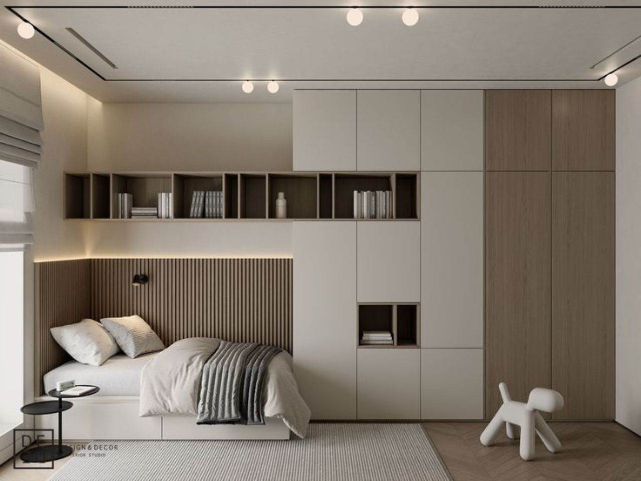 Giường Ngủ MDF Kết Hợp Tủ Quần Áo 