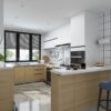Tủ Bếp Nhôm Cánh Melamine