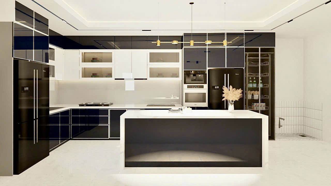 tủ bếp hợp kim nhôm cao cấp