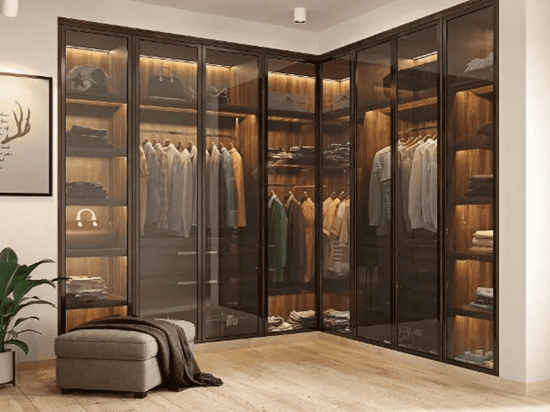 Tủ Quần Áo Nhôm Kính Cửa Lùa