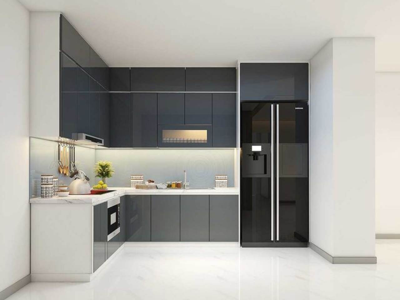 Tủ Bếp Inox Cánh Acrylic