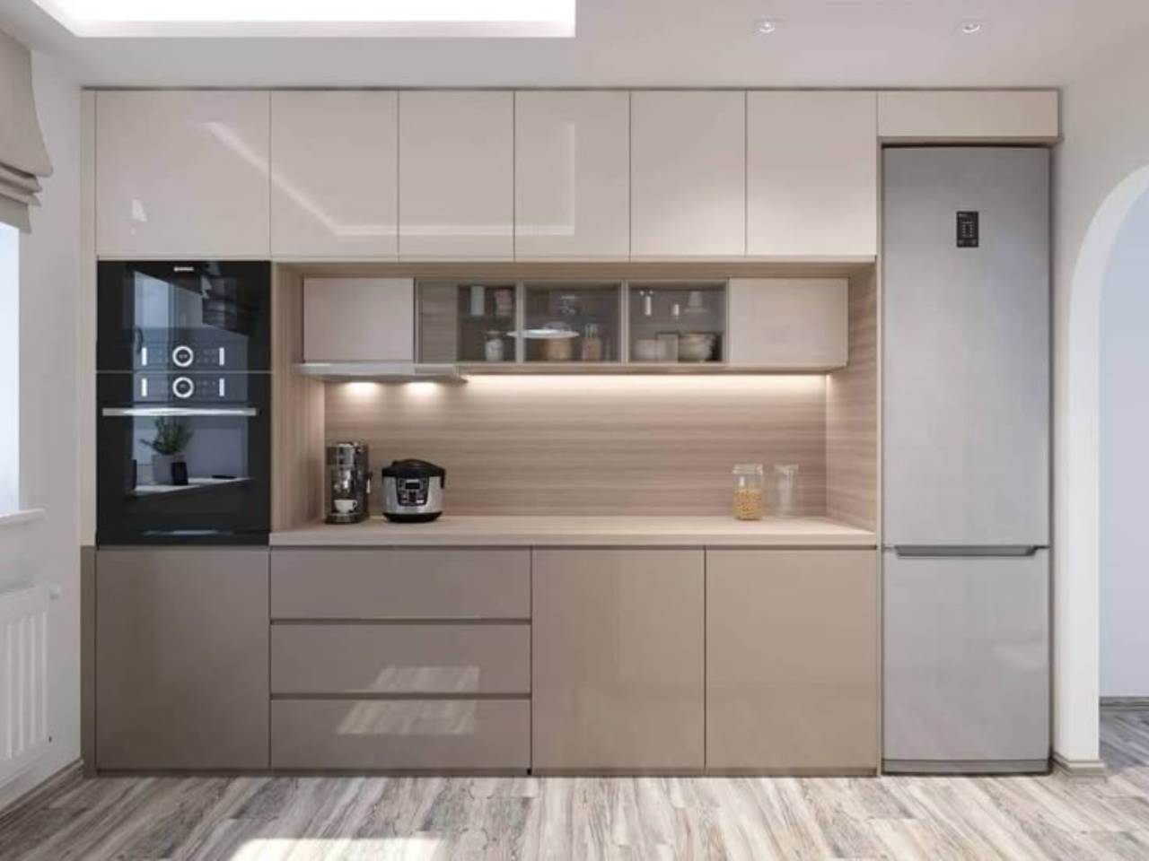 Tủ Bếp Inox Cánh Acrylic