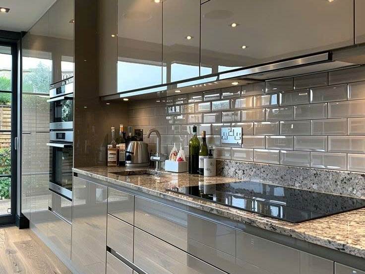 Tủ Bếp Nhôm Cánh Acrylic