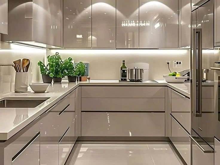 Tủ Bếp Nhôm Cánh Acrylic