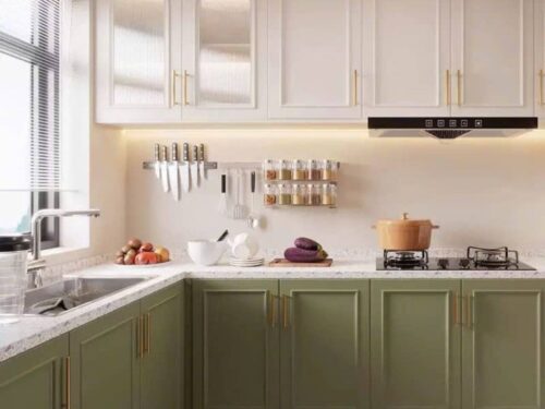 Tủ Bếp Inox Cánh Huỳnh Tân Cổ Điển