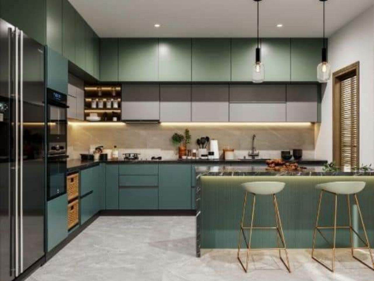Tủ Bếp Gỗ Nhựa Cánh Acrylic 
