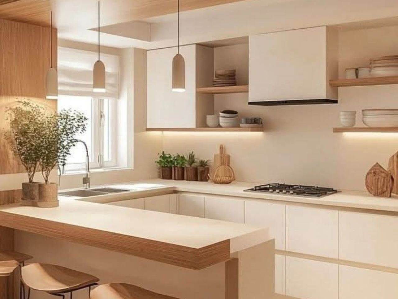 Tủ Bếp Gỗ Nhựa Cánh Acrylic 