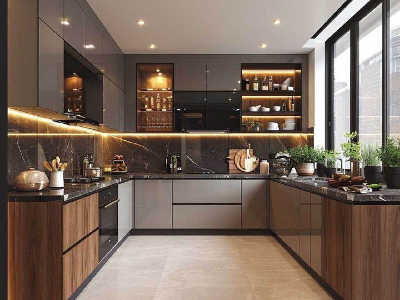 Tủ Bếp Nhựa Giả Gỗ 