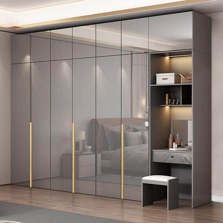  Tủ Quần Áo Gỗ Ép Phủ Acrylic