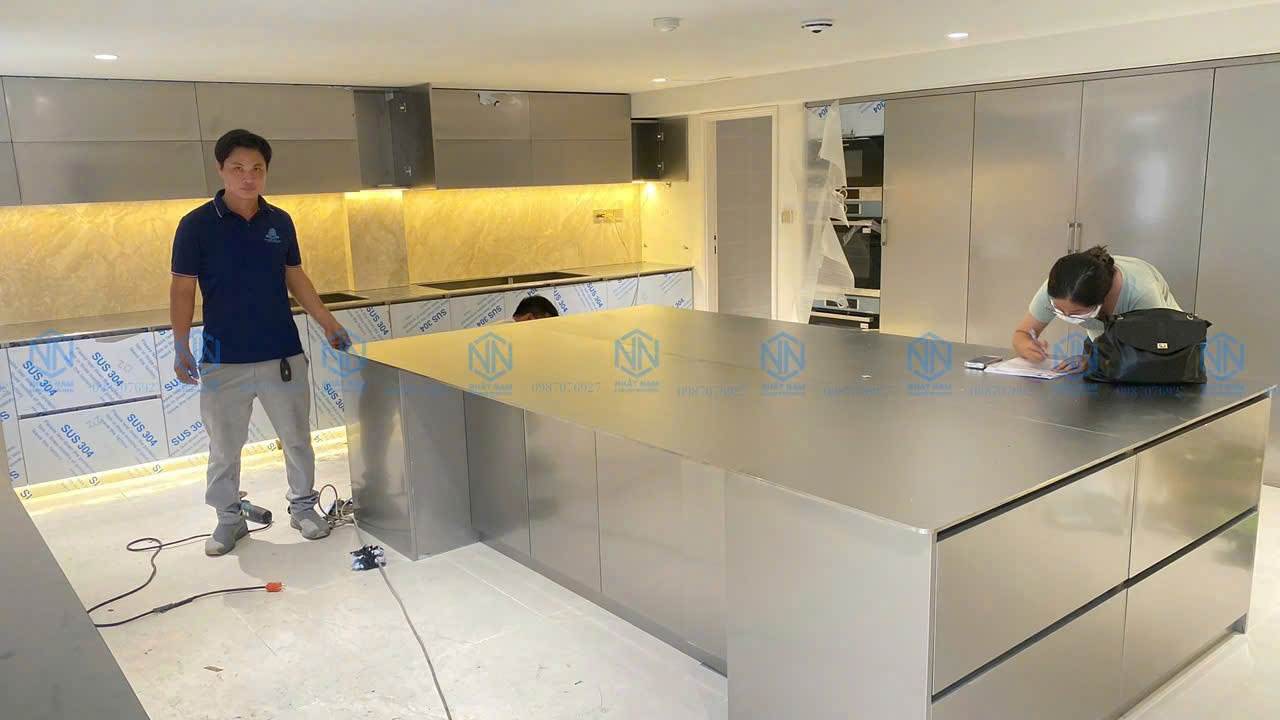 Bàn Đảo Bếp Rời Inox 304 