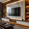 Vách Tivi Nhựa Giả Gỗ