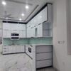 Tủ Bếp Nhôm Cánh Kính Cường Lực