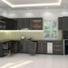 Tủ Bếp Nhôm Kính Sơn Tĩnh Điện