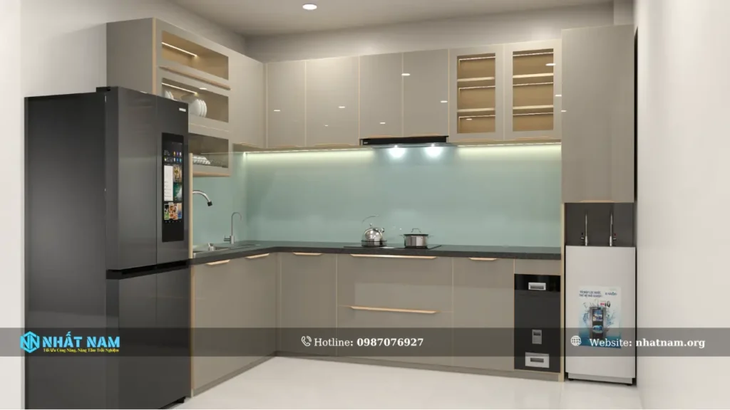 Công trình Anh Cảnh, Gò Vấp – Tủ bếp Inox 304 Carro – Cánh Inox Caro