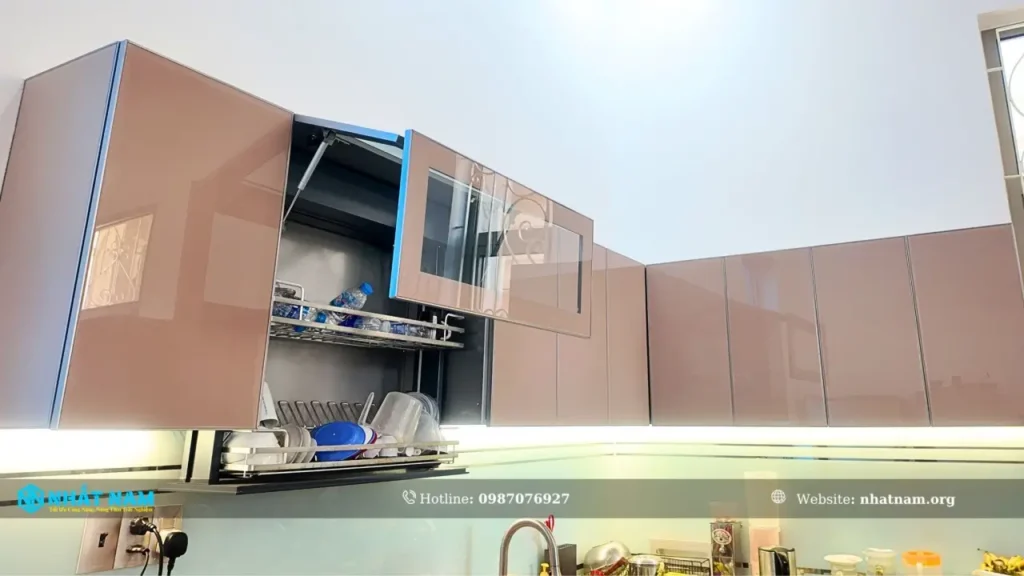 Công trình Chị OanhQ.12 - Tủ bếp Inox 304 Caro - Cánh Inox Caro