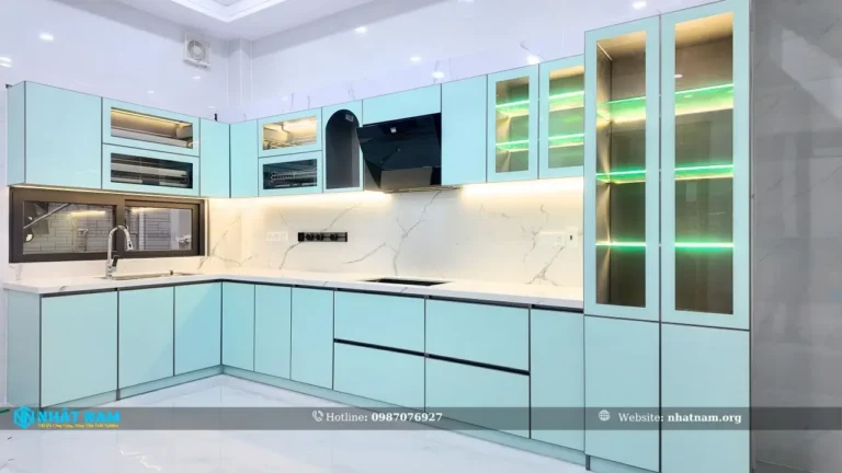 Công trình Chú Nghiệp, Tân Bình - Tủ bếp Inox 304 Vân Caro